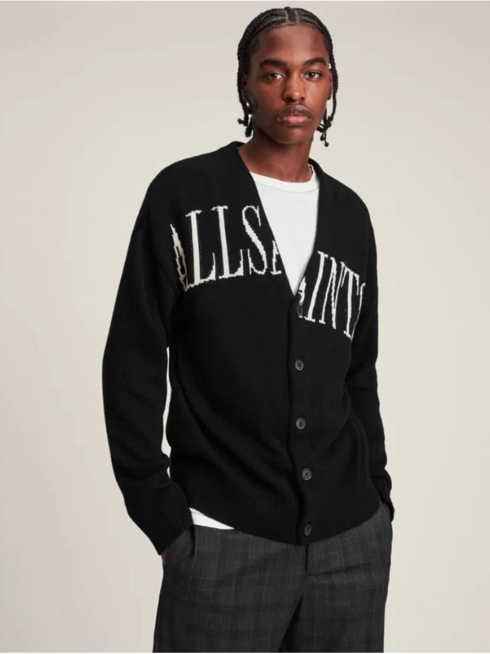 ALLSAINTS Split Saints Cardigan Men’s size M Streetwear RARE!